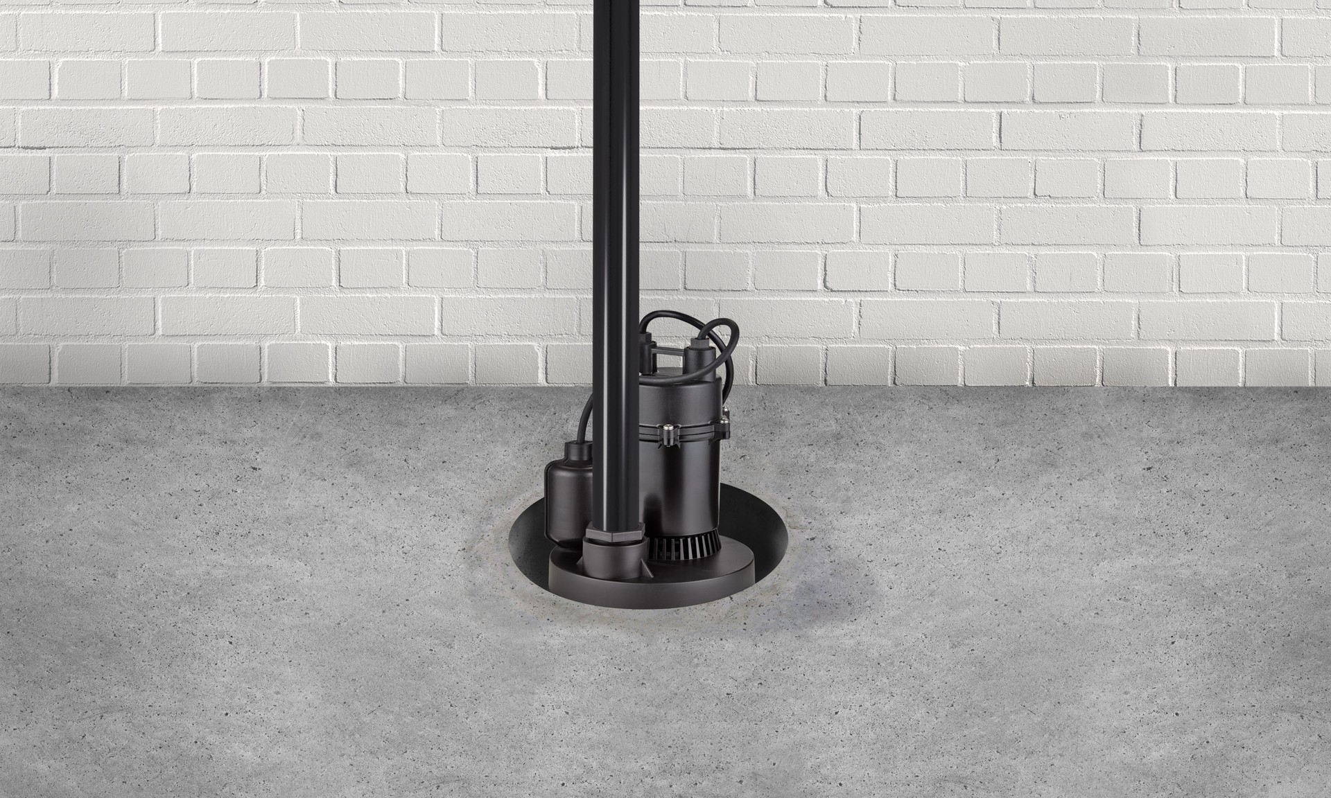 Submersible water Pump for flood prevention in a basement floor
